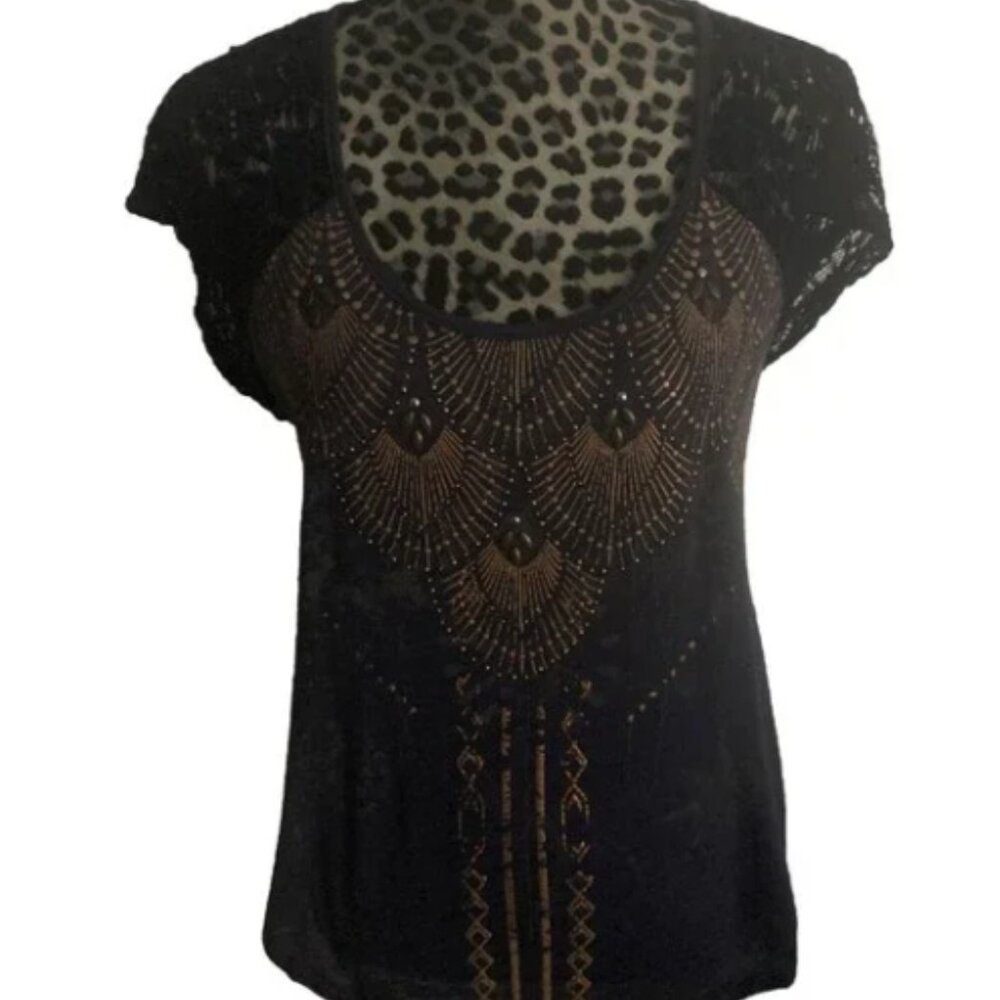 MISS ME Navy Blue Tee- Sz Large